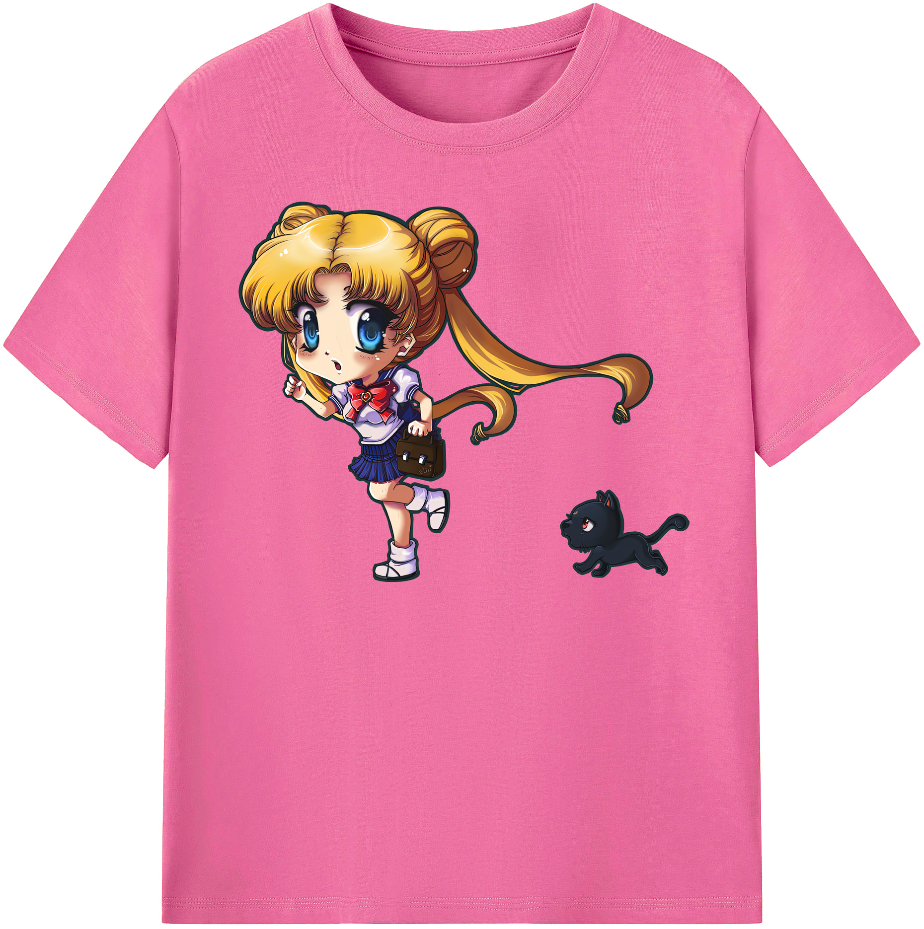（画像用） 美少女戦士セーラームーン 愛野 美奈子 あいの みなこ Sailor Moon Aino Minako レディースカジュアルプリントTシャツ（綿100％）